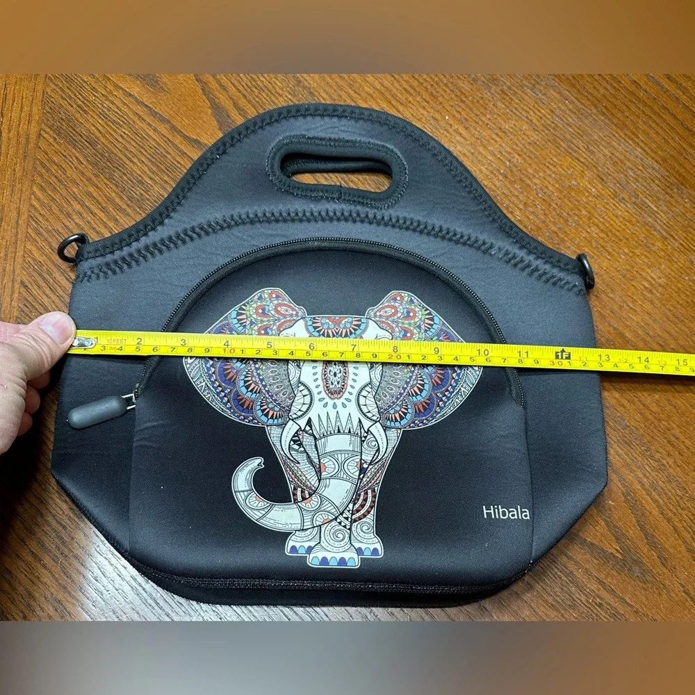 Hibala Neoprene Elephant Print Lunch Bag